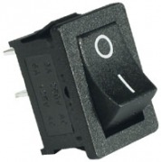  ST 1/BK one-circuit two-position Mini toggle switch, 20x13mm, black
